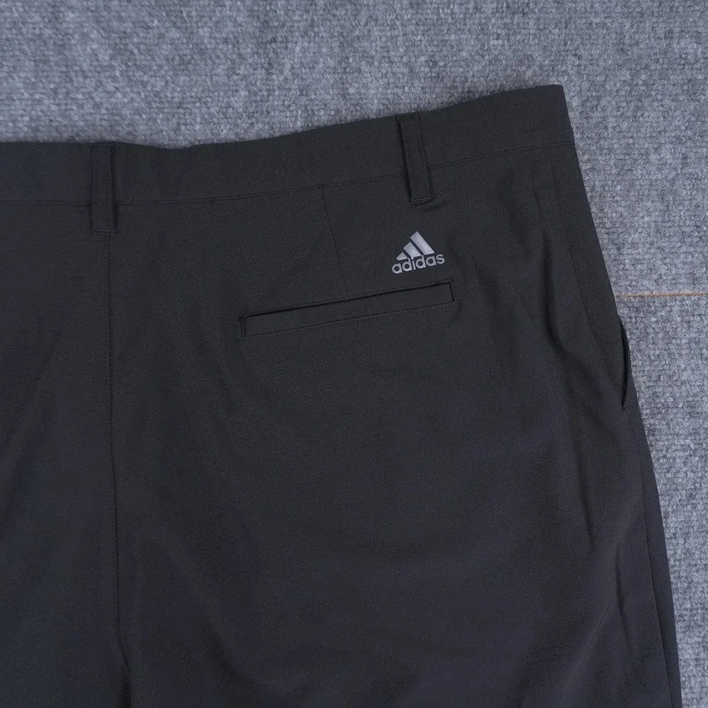 Adidas Golf Shorts‎ Mens 42 Black Primegreen Performance Flat Front Solid Active